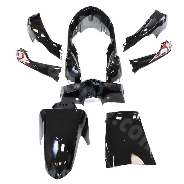 Verkleidungskit TNT 8-teilig, schwarz für SYM Symphony SR Euro3 Euro5 Euro4 50 / 125 ccm Bj. 2010 - 2018