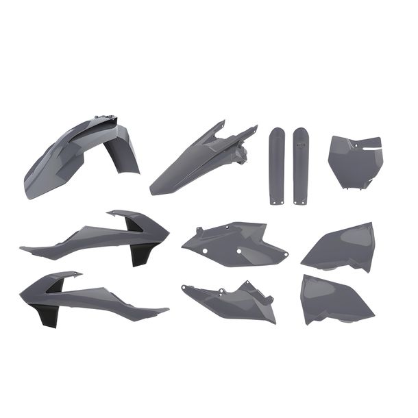 Kit carenatura & decorazioni Polisport Nardo Grigio / Stealth Deco per KTM SX SX-F Racing 125 - 450 ccm Anno 2016 - 2019
