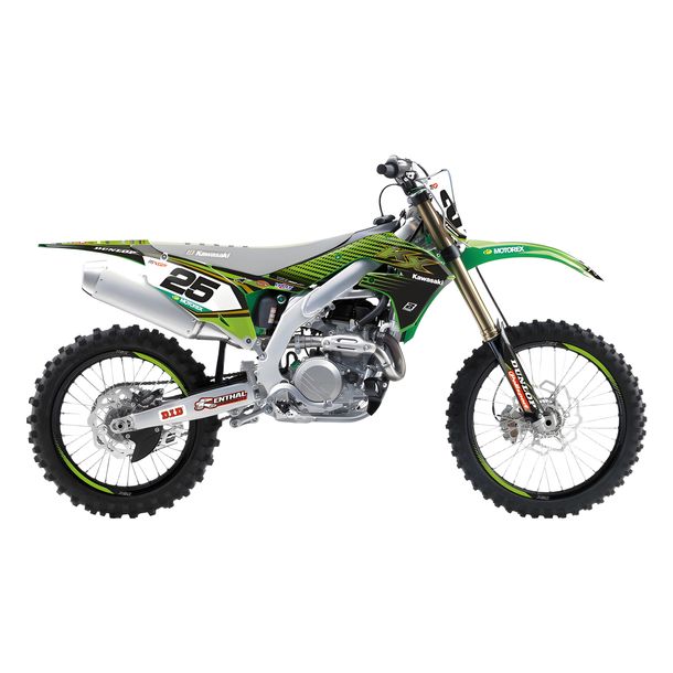 Dekorkit Blackbird Replica Racing Team 2019 for Kawasaki KX F 250 / 450 ccm Model Years 2019 - 2023