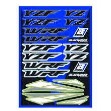 Kit adesivi Blackbird per Yamaha WR 2 F 4 YZ 50 - 490 ccm Anno di fabbricazione 1974 - 2024