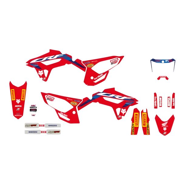 Dekorkit Komplett Blackbird Replica Team 23 für Honda CRF R L RX 250 / 450 ccm Bj. 2021 - 2024