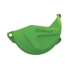 Couverture de carter d'embrayage Polisport vert pour Kawasaki KX F 450 ccm Année de fabrication 2013 - 2015