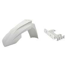 Garde-boue avant Polisport Restyled Blanc avec adaptateur pour KTM EXC 2 Sixdays 4 EXC-F SX LC Pro-Junior Pro-Senior SX-F 5 i.e. Racing 50 - 530 ccm Année de fabrication 2007 - 2013