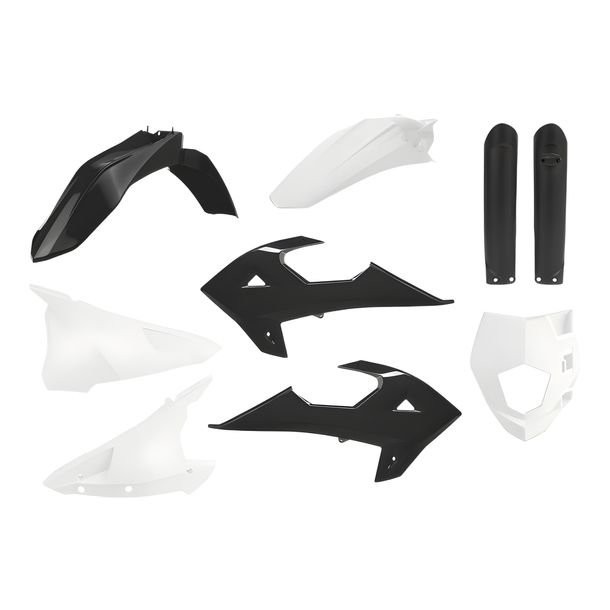 Kit carenatura Polisport nero / bianco per Gas EC Racing E, Rieju MR 200 - 300 ccm Anno 2018 - 2022