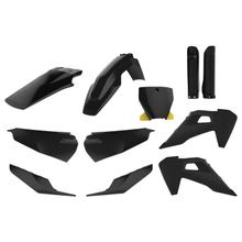 Kit de carénage Polisport Noir DGP pour Husqvarna FC TC 125 - 450 cm³ Année de fabrication 2019 - 2022