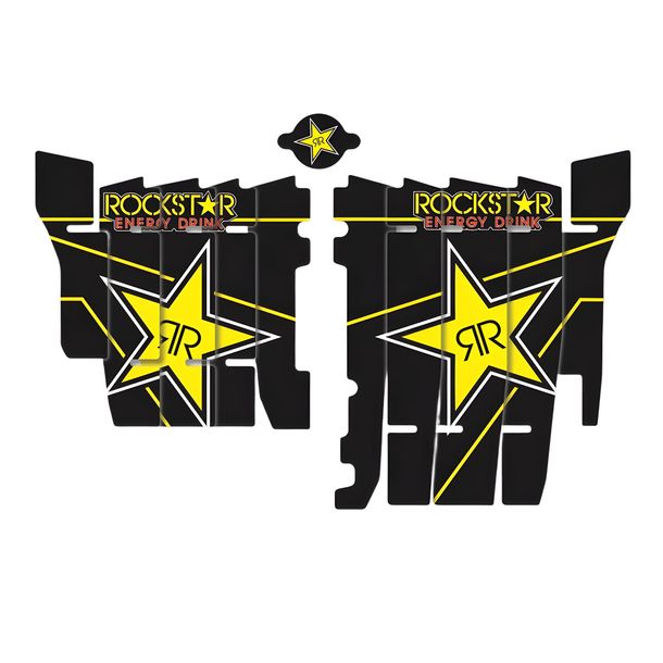 Radiator Shroud Decal Kit Blackbird Rockstar Energy for Honda CRF R 250cc Year 2018 - 2021