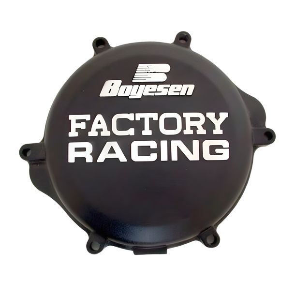 Couverture d'embrayage Boyesen Factory Racing noir pour Suzuki RM 125 ccm Année 1998 - 2008