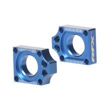 Einstellblöcke Hinterachse RFX Pro CNC-gefräst blau für Yamaha YZ F 125 - 450 ccm Bj. 2002 - 2008