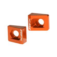 Hinterachseinstellblöcke RFX Pro CNC-gefräst orange für KTM SX 65 ccm Bj. 2002 - 2015