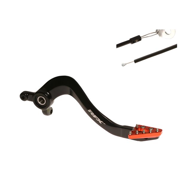 Manete de Freio Traseira Roda RFX Pro ST anodizada dura preta / laranja