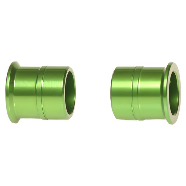 Wheel Spacers RFX Pro front green Aluminium 7075-T6 for Kawasaki KX F 125 - 450 ccm Year 2006 - 2020