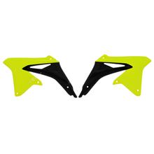 Radiator Shroud Racetech neon yellow / black OEM for Suzuki RM-Z 450ccm Year 2008 - 2017