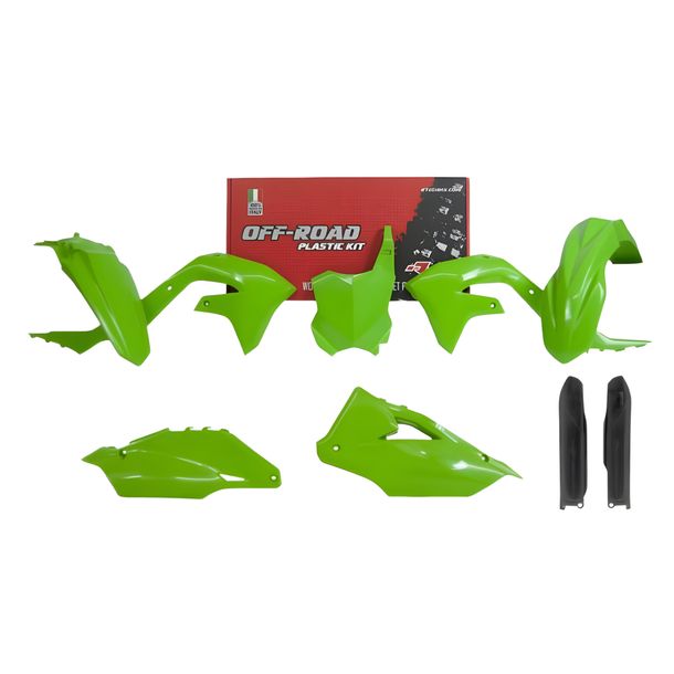 Verkleidungskit Racetech 6-teilig mit Gabelschützer für Kawasaki KX F X 250 / 450 ccm Bj. 2019 - 2024