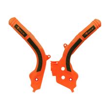 Ochrana rámu Racetech Bi-material Oranžová / Černá pro KTM SX SX-F EXC-F Sixdays Racing EXC 125 - 500 ccm R.v. 2016 - 2021