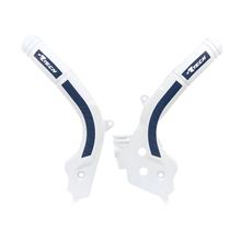 Paratelaio Racetech Bi-Material Bianco/Blu per Gas MC F, Husqvarna FC FE FS TE KTM SX SX-F TC TX Racing 125 - 501 ccm Anno 2014 - 2024