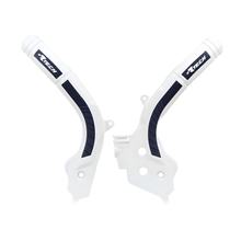 Chránič rámu Racetech Bi-Material Bílý/Černý pro Gas MC F, Husqvarna FC FE FS TE KTM SX SX-F TC TX Racing 125 - 501 ccm R.v. 2014 - 2024