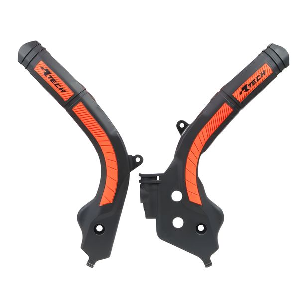 Protezione telaio Racetech Bi-Materiale nero / arancio per KTM SX SX-F EXC-F Sixdays Racing 125 - 500 ccm Anno 2016 - 2021