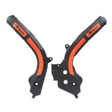 Protezione telaio Racetech Bi-Materiale nero / arancio per KTM SX SX-F EXC-F Sixdays Racing 125 - 500 ccm Anno 2016 - 2021