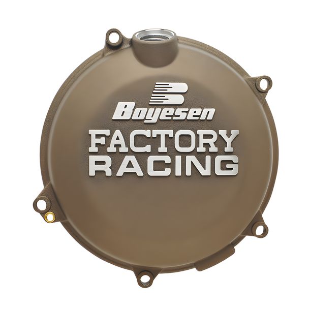 Couverture d'embrayage Boyesen Factory Racing, fonte d'aluminium fine, résistante aux UV pour Kawasaki KX 125 ccm Année de fabrication 1994 - 2002