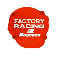 Ignition Cover Boyesen Factory Racing orange Aluminium for Gas MC, KTM SX 65 / 85 ccm Yr. 2018 - 2024