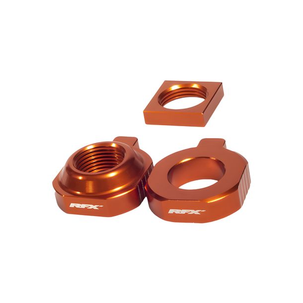 RFX Pro 2 7075 aluminum rear axle adjustment blocks for KTM SX 85 ccm Year 2015 - 2024