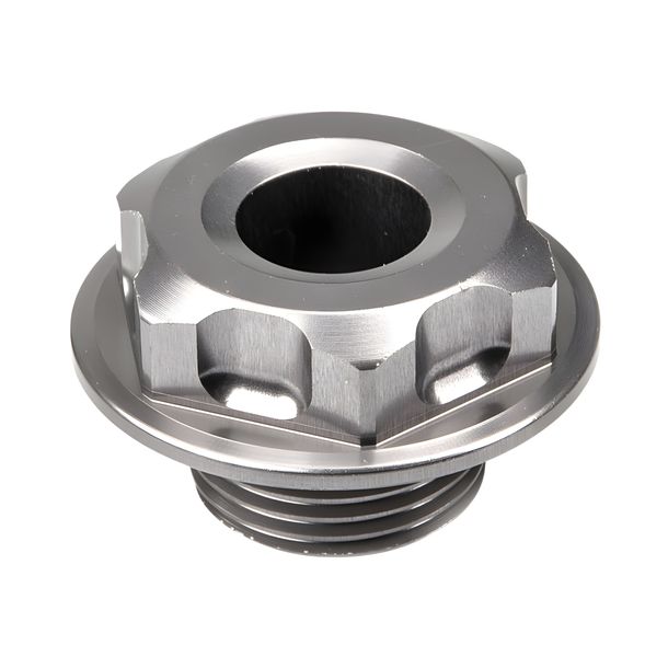Lenkkopfschraube RFX Pro mineralgrau Aluminium 7075-T6 für Beta RR 3 Enduro EFI Racing 4, Husqvarna FC 2 FE TC TE KTM EXC Sixdays 50 - 540 ccm Bj. 2001 - 2024