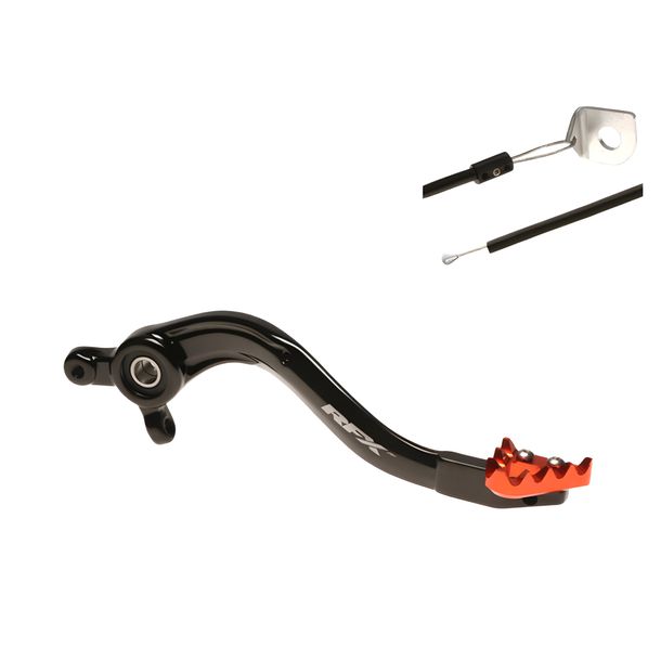 Rear wheel brake lever RFX Pro ST aluminum 7075-T6 for Gas MC F, Husqvarna FC KTM EXC-F Sixdays SX SX-F TX TC 125 - 450 ccm Year 2017 - 2023