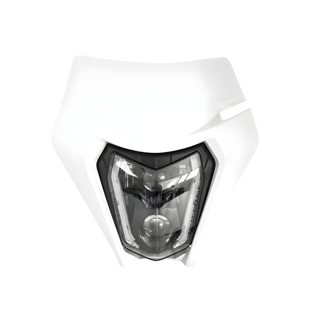 Lampe frontale Racetech LED homologuée 3100 2100 lumens 6500K pour KTM EXC Sixdays EXC-F SX SX-F 125 - 250 ccm Année 2023 - 2024