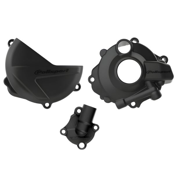 Set coperchi protezione frizione, accensione e pompa acqua Polisport, Honda CRF R 250 ccm Anno 2018 - 2024