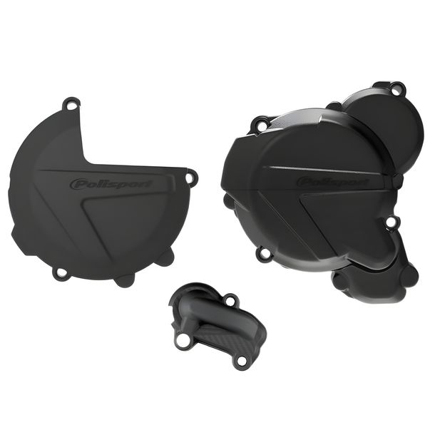 Set coperchi protezione frizione, accensione e pompa acqua Polisport, Husqvarna TC TE, KTM EXC Sixdays 250 / 300 ccm Anno 2017 - 2024