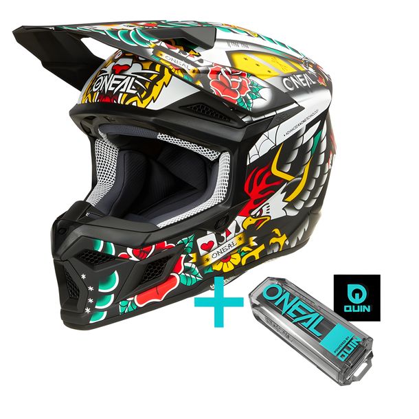 Motocross Youth Helm O'Neal 3SRS Inked ECE22.06 / Quin ready Motorradhelm MX – Bild 7