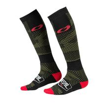 Socken PRO MX O'Neal COVERT schwarz / grün (One Size) MTB MX Motocross
