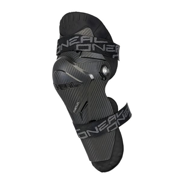 Genouillères O'Neal PUMPGUN MX Carbon Look noires pour jeunes, VTT et motocross
