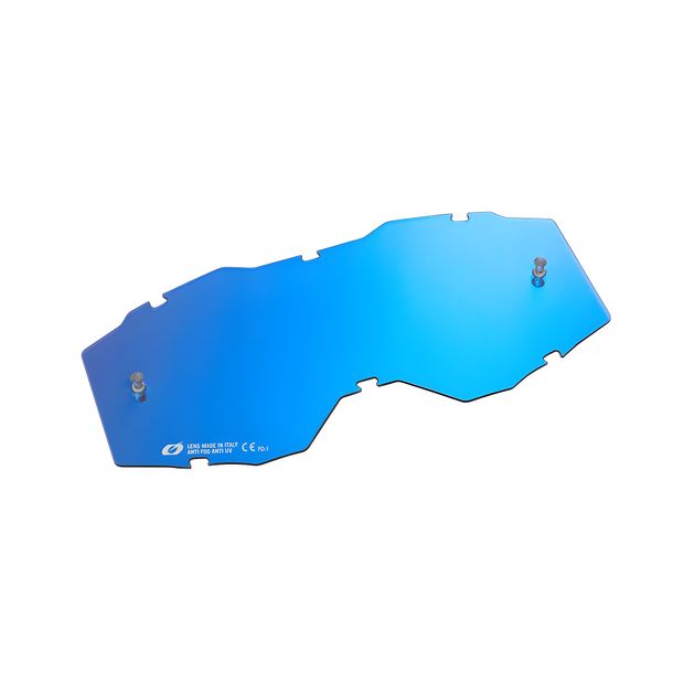 O'Neal reserveonderdeel voor B-10 Youth Goggle Reservelens Radium Blue met afscheurbare pinnen