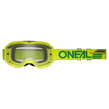 O'Neal B-10 Solid neongeel Clear Goggle MX MTB Motocross Trailbril