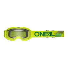 Crossbril voor jongeren O'Neal B-10 Solid Neon Yellow Clear Goggle MX MTB Motocross Trailbril