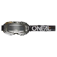 Crossbrýle O'Neal B-10 Attack black/white Clear Goggle MX MTB Motocross Trail Brýle