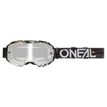 Crossbrýle O'Neal B-10 Attack black/white silver mirror Brýle MX MTB Motocross Trail Brýle