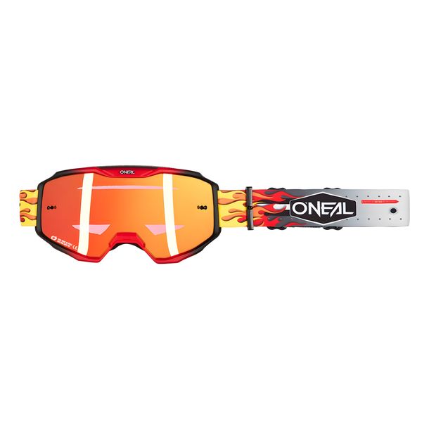 Lunettes de cross O'Neal B-10 HR multicolores - Lunettes de motocross rouge radium MTB Trail Lunettes rouges multiradium Lunettes MX MTB Motocross Trail
