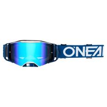 Crossbrille O'Neal B-55 CRAM blue/white Radium blue Goggle MX MTB Motocross Trail Brille
