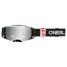 O'Neal B-33 BOLD zwart/wit zilveren spiegelbril MX MTB motorcross trailbril