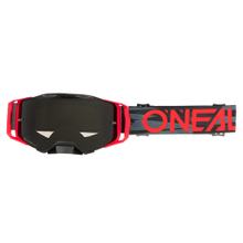 Crossbrille O'Neal B-33 Ictus black/red grau Brýle MX MTB Motocross Trail Brýle