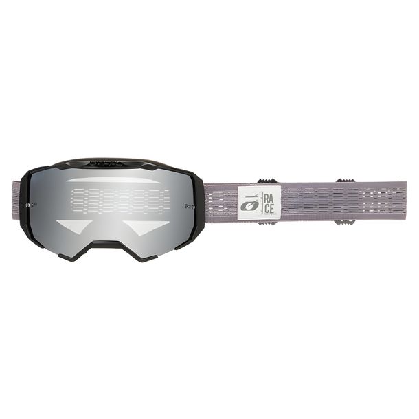 Lunettes O'Neal B-22 Static gris argenté avec miroir, lunettes de VTT, de motocross et de trail