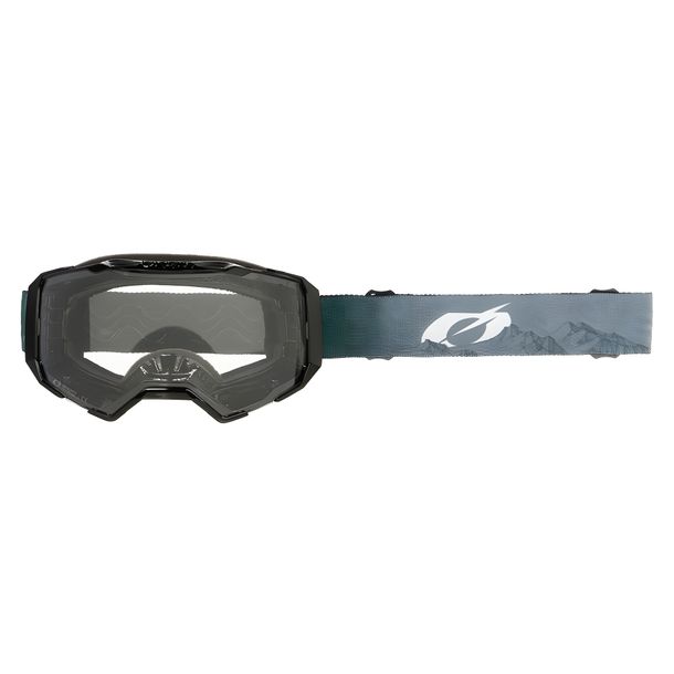 Crossbrille O'Neal B-22 Covert gray/green Clear Goggle MX MTB Motocross Trail Brille – Bild 1
