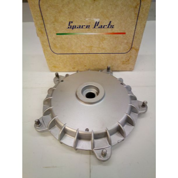 B-Ware, Bremstrommel hinten RMS, silber für Vespa PX Sprint etc. - 10" Felgen offen, Ø innen 150mm, Wellendichtringsitz 30mm