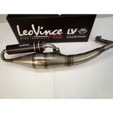 B-Ware, výfukový systém LeoVince Komplettanlage HAND MADE TT Black Edition, hliník černý, s homologací pro Aprilia SR 50 Sport PRO i.e. 03 / SR 50 R Factory Mot. Piaggio 04-12 / Gilera Runner SP 50 Vergaster / Piaggio NRG 50 Power DD Ve