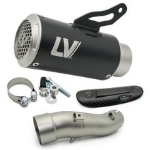 Koncový tlumič LeoVince LV CORSA S RACING Black Edition nerezová ocel černá & karbonový tepelný štít pro Kawasaki ZX-4R / RR Ninja 400 r. v. 2024 - 2026 E5+