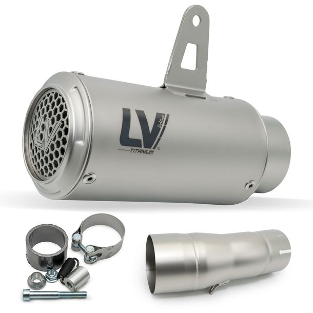 Endschalldämpfer LeoVince LV CORSA S RACING Titanium, Edelstahl Kappe für Kawasaki Ninja 400 2018 - 2021 E4 / 2022 - 2023 E5 / Ninja 500 / SE 2024 - 2026 E5+ / Z 400 2019 - 2021 E4 / 2022 - 2023 E5 / Z 500 / SE 2024 - 2026 E5+