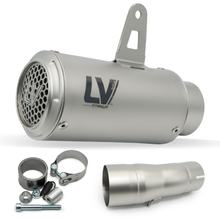 Koncový tlumič LeoVince LV CORSA S RACING titan, nerezová koncová krytka pro Kawasaki Ninja 400 2018 - 2021 E4 / 2022 - 2023 E5 / Ninja 500 / SE 2024 - 2026 E5+ / Z 400 2019 - 2021 E4 / 2022 - 2023 E5 / Z 500 / SE 2024 - 2026 E5+