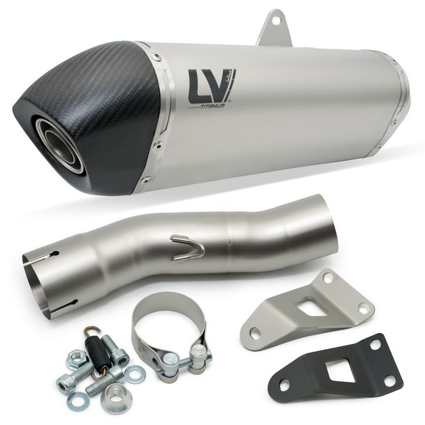 Silenziatore finale LeoVince LV-14 RACING Titanio, tappo in carbonio per BMW F 750 / 850 GS / Adventure anno 2018 - 2024 E4 / E5 / BMW F 800 / 900 GS / Adventure anno 2024 - 2026 E5+